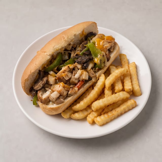 Chicken Philly Steak Sandwich.